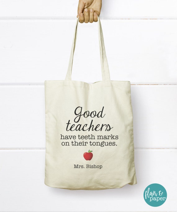 Personalized Teacher Canvas Tote Bag Funny Teacher Tote bag