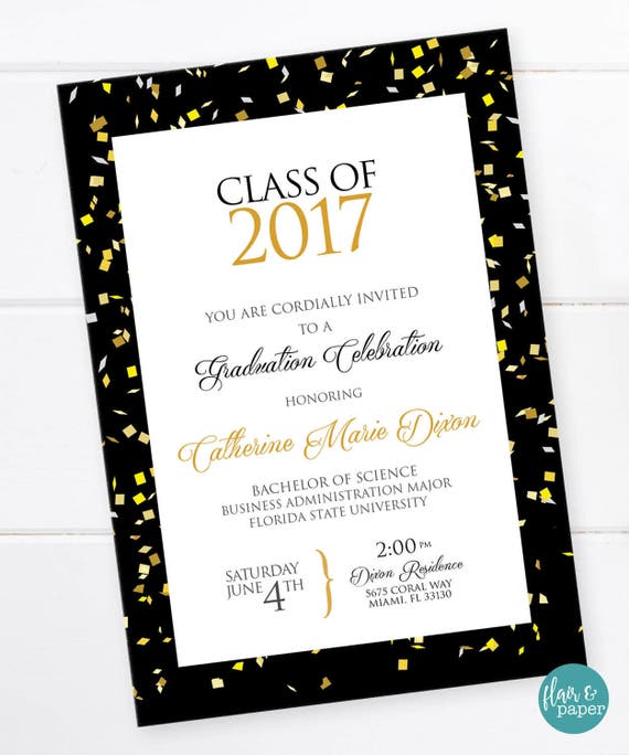 Graduation Invitation Graduation Celebration College