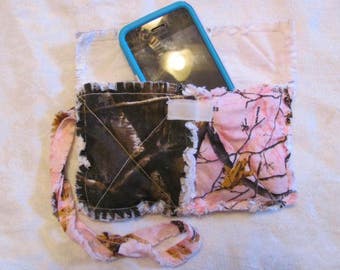 Pink Realtree Camo and Realtree Camo Clutch bag Pink camo Cell Phone Case Pink Camo Wristlet Gift for Girls Gift For Her