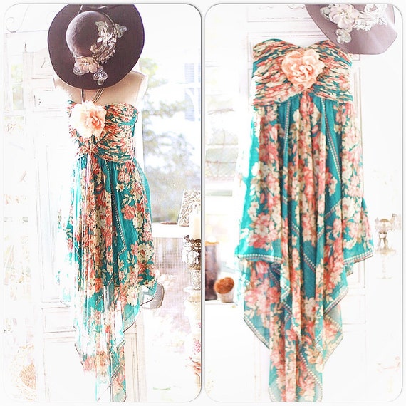 LG Boheme Stevie Nicks style Dress Hanky hem by TrueRebelClothing