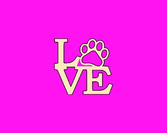 Love paw print | Etsy