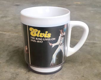 Vintage Elvis Plastic Mug - 1977