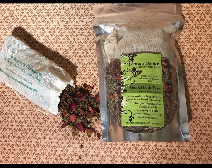 Bath Tea Soak - Herbal Bath Soak - Therapeutic - Relaxing - Organic - Healing - Bridal Gift - Mothers Day - Loose tea bath soak - For Her