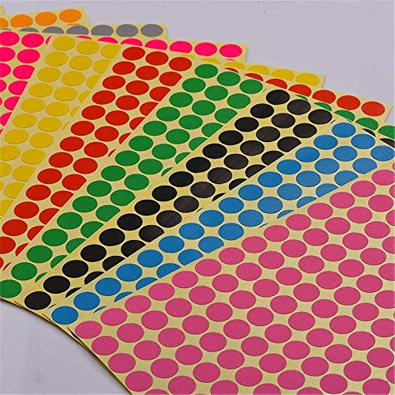 Round Circular Labels for Office and DIY Small Sticker Dots
