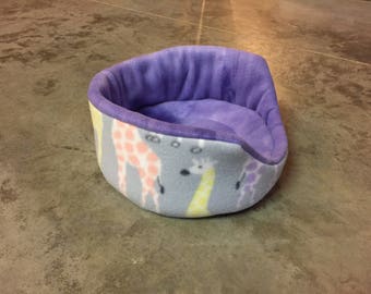 PREMADE Fleece Round Cuddle Cup for Guinea Pig Hedgehog Rat Small Animals