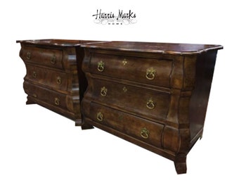 Bombay Chest French Pair Nightstand End Table Rococo Hollywood Regency Vintage PICK YOUR COLOR Or As Is Sherrill Furniture Company