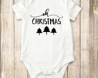 Oh christmas tree, onesie, shirt, bodysuit, children clothing, baby, tops,shirt