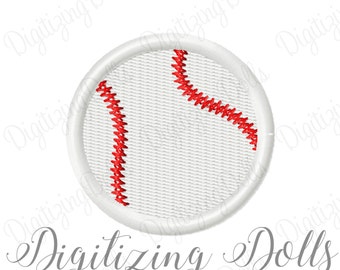 Baseball Solid Fill Mini Machine Embroidery Design Digital File 1x1 1.5x1.5 2x2 2.5x2.5 Tiny Small ball sports INSTANT DOWNLOAD