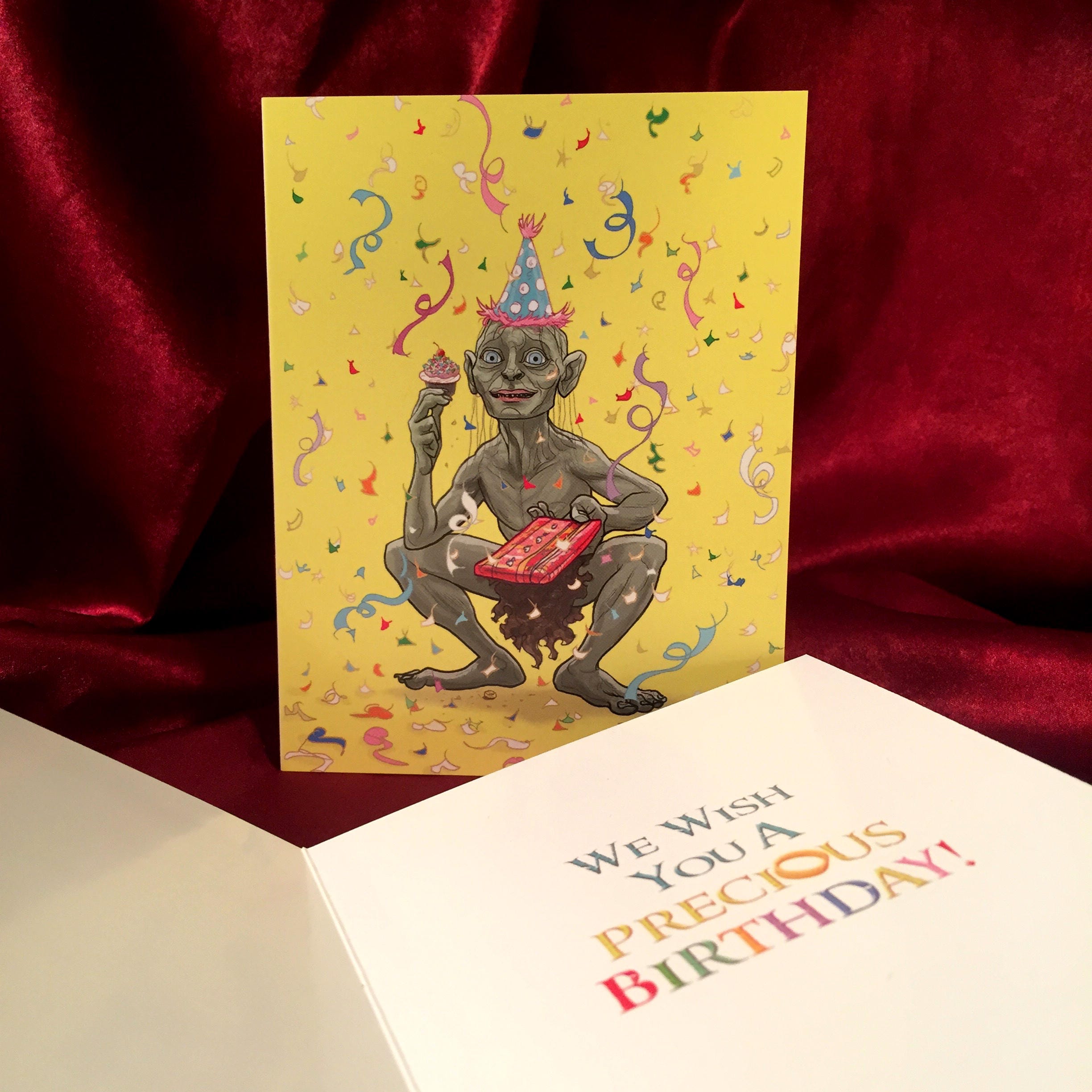 GOLLUM Lord of the Rings BIRTHDAY CARD