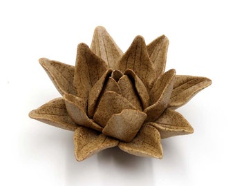 Pottery Earthenware Flower Incense Burner 90mm*43mm T3326