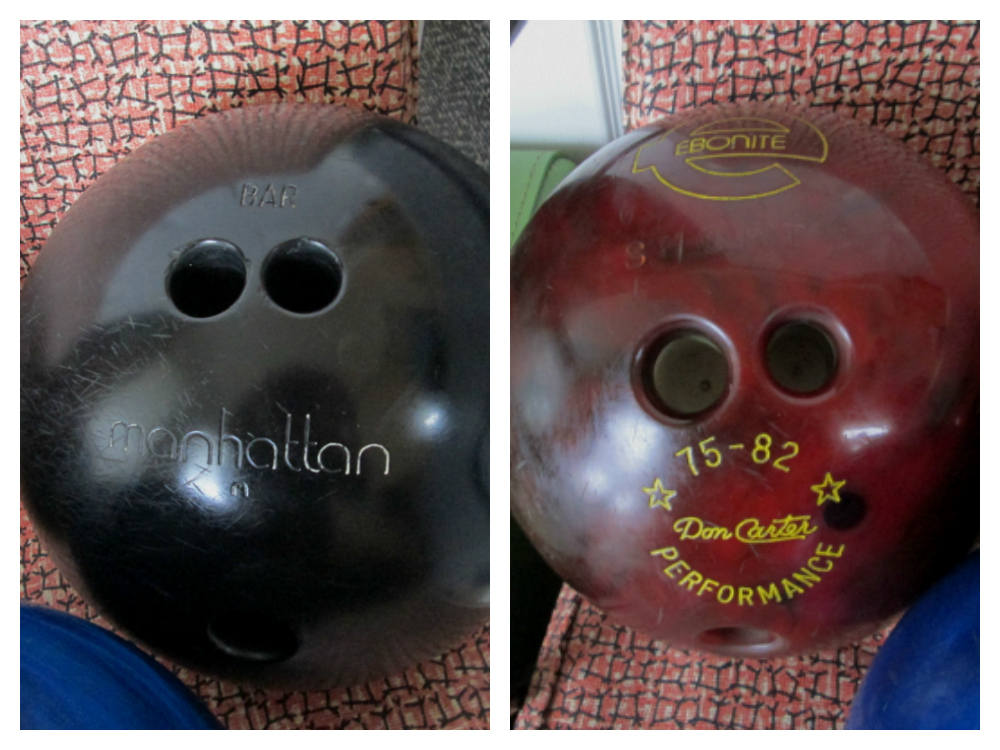 Vintage Bowling Ball Choice of Ebonite Don Carter Burgundy