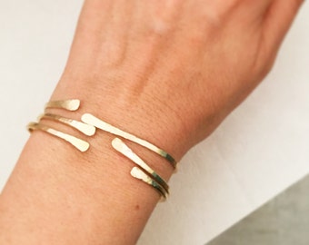 Gold bracelet set, Boho jewelry, Gold cuff bracelets, Open bangle bracelets, Gold bangle bracelets, Gold filled bangle, Gold cuff