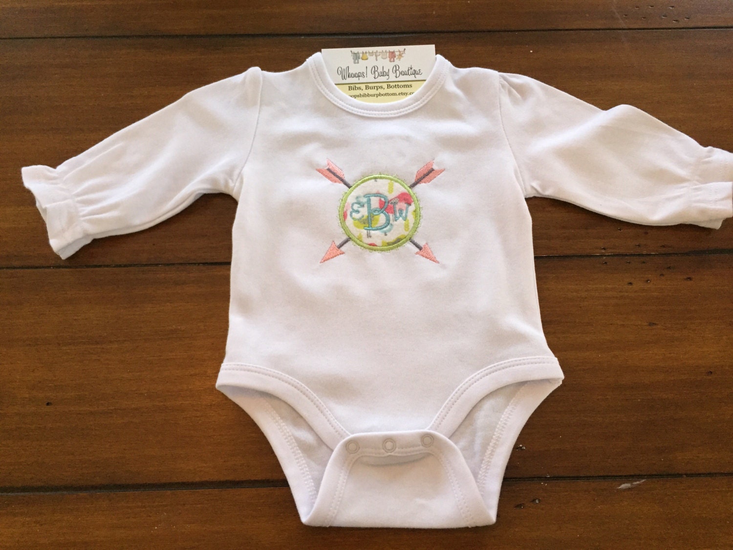 Monogram Onesie Baby Girl Onesie Personalized Onesie Pink