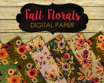 Fall digital paper, fall clipart, thanksgiving digital paper, scrapbook paper