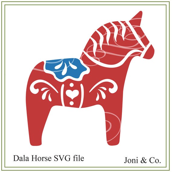 Dala Horse SVG File Scandinavian Christmas Swedish