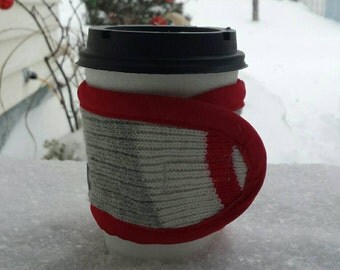 Manchon à café / Coffe cozy / Bas de Laine / cadeau professeur / thé / Cadeau enseignants / teacher / Style Hipsters / Cadeau / Gift