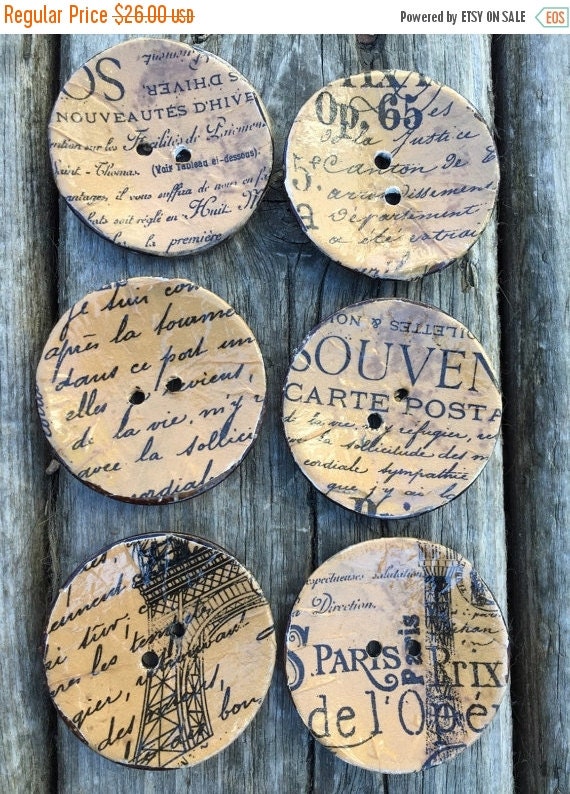 2017 sale Buttons 6 Large decorative buttons for by LilandJill