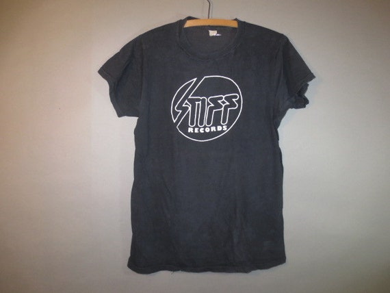 STIFF Records Logo T Shirt // Vintage from the 1970's or