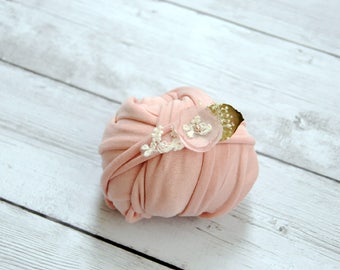 Newborn wrap and headband, Newborn photo prop, Newborn Wrap Set, Wrap and headband, newborn girl, newborn props, Blush newborn wrap