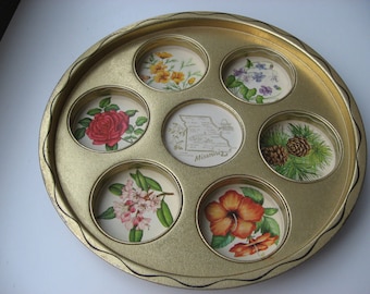 SALE Vintage Missouri State Souvenir Cocktail Tray//Fabulous Vintage Collectible//Vintage Bar Ware//Collectible Souvenir Missouri