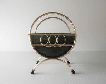 Small Planter, Mid Century Modern, Atomic 1950s Green Mini Planter, Eames Era