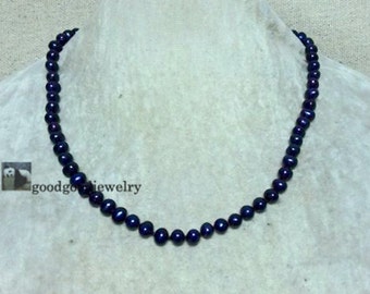 peacock black Pearl Necklace, select length 6-6.5mm freshwater Pearl Necklace,single strand Pearl Necklace,Wedding bridesmaid jewelry
