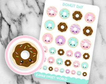 Kawaii Donuts | Planner Sticker Sheet