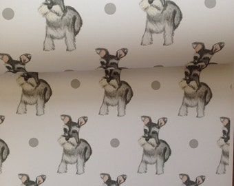 Schnauzer ,wrapping paper ,gift wrap ,for schnauzer lovers, for dog owners, read description