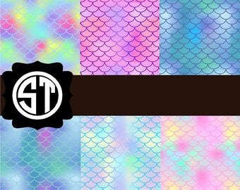 Mermaid "Holo" Patterns Vinyl (Indoor, Outdoor, Glitter vinyl , HTV iron on, Glitter HTV) Lamination available Mask not included