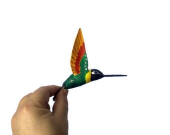 Paper machè Art bird sculpture Hummingbird Ornament birds