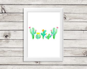 cactus art print - cactus print - watercolor cactus - cactus watercolor - cactus art - cactus decor - cactus home decor - cactus artwork