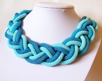 Beaded Crochet Josephine Knot Rope Necklace Beadwork