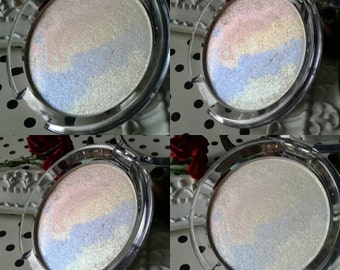 Rainbow Oil Slick - Tater Tot Rainbow highlighter - Highlight Glow Contour Face Vegan - Shimmer Powder Mineral Makeup