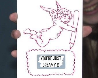Secret Message Valentines Card / Valentines Day / Valentines Card / Secret Message / Cherub / Gift for Her / Romantic Card / Marry Me Card