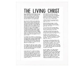 Items similar to LDS The Living Christ Printable 8x10, 11x14, or 16x20 ...