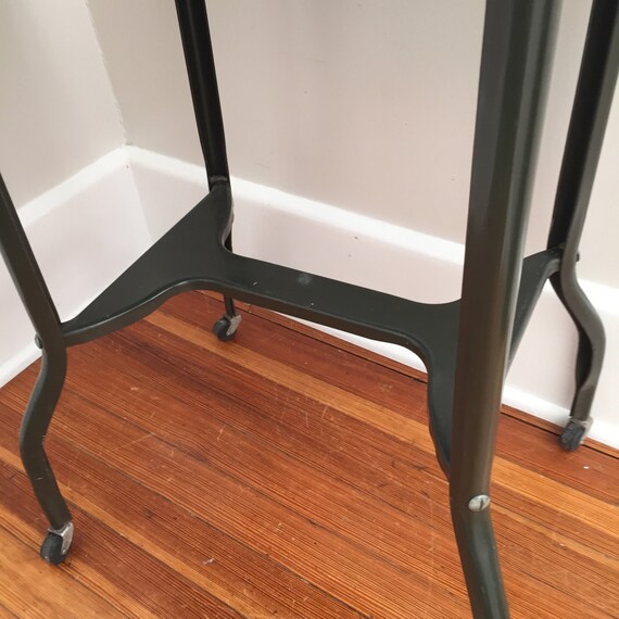 Industrial Metal Cart Side Table Rolling Cart Typing Table