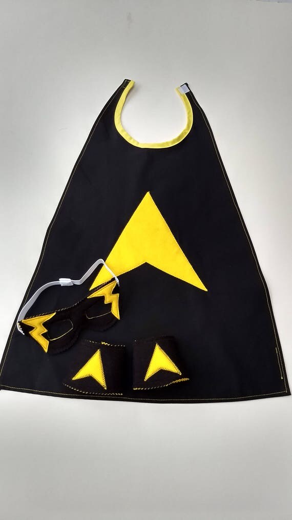 Superhero costume superhero set black and yellow age 4