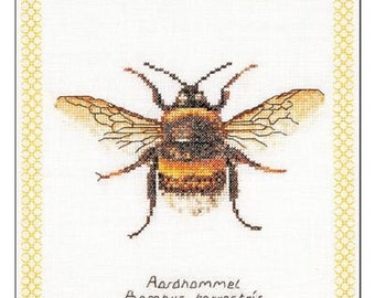 Counted Cross Stitch KIT Thea Gouverneur BUMBLE Bee on Aida 8x8 -Free US Shipping!!!