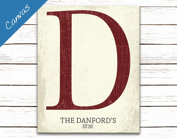 Monogram Art, Family Monogram, Letter Art Canvas, Letter Wall Decor, Personalized home decor, Anniversary Gift, Personalized Gift