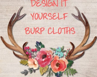 YOU Choose ~ Designer/Boutique Burp Cloths ~ Design Your Own ~ Any Fabric