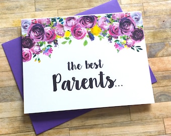 Pregnancy Reveal to Parents Card - Pregnancy Announcement Card - New Grandparents - We Are Having a Baby Card - I'm Prego Card - VIOLETS