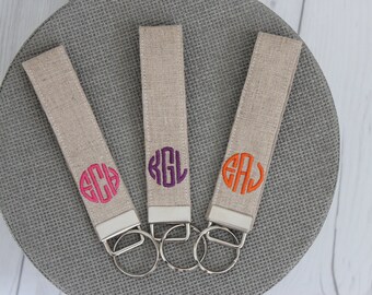 Monogrammed Wristlet Key Fob - Bridesmaid Gift - Graduation Gift - Sorority Gift - Stocking Stuffer - Gift for her - Mothers Day