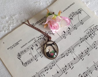 Initial jewelry - initial necklace - letter j necklace - vintage style jewelry - monogram necklace