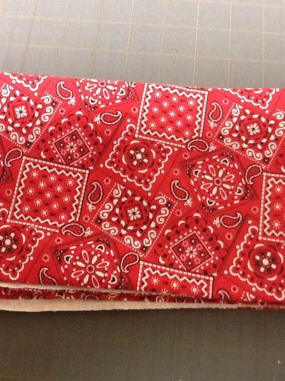 Red Blazin Bandana Fabric by the yard