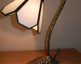 Vintage Tiffany Style Brass Desk Lamp