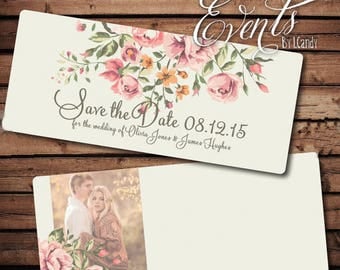 Wedding Save-the-Date Sample - vintage floral