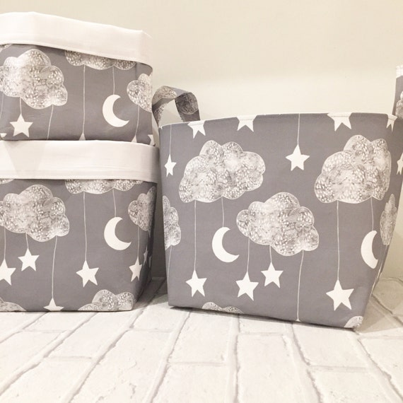 Lullaby Fabric Basket Nappy Basket Diaper Caddy Nursery