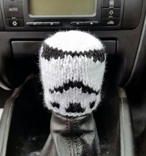 Storm Trooper style gear knob beanie hat