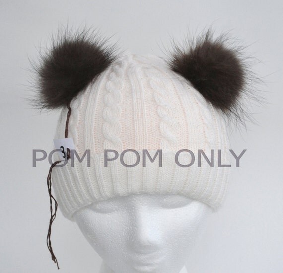 baby double pom pom hat Pom Pom Baby Fur, Ears, Double Hat, Pom Pom, Beanie, Pom Fur Genuine