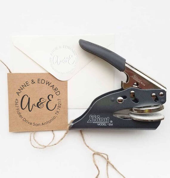 Wedding Embosser Monogram Embosser Stamp Custom Embosser